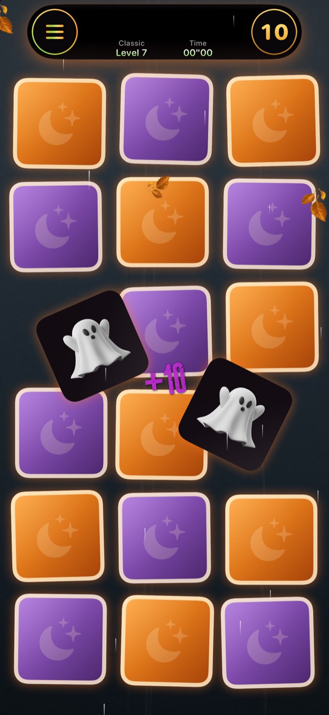 Memory • Halloween Game — Ghosts & Witches Card Matching