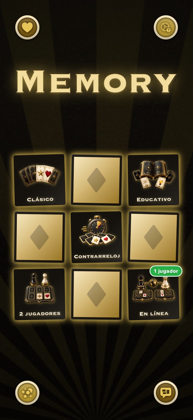Memorama — Oro y negro