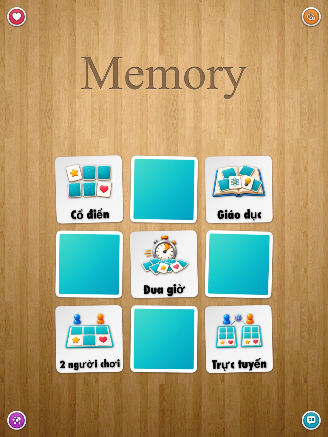 Memory • Trò chơi trí nhớ — iPad